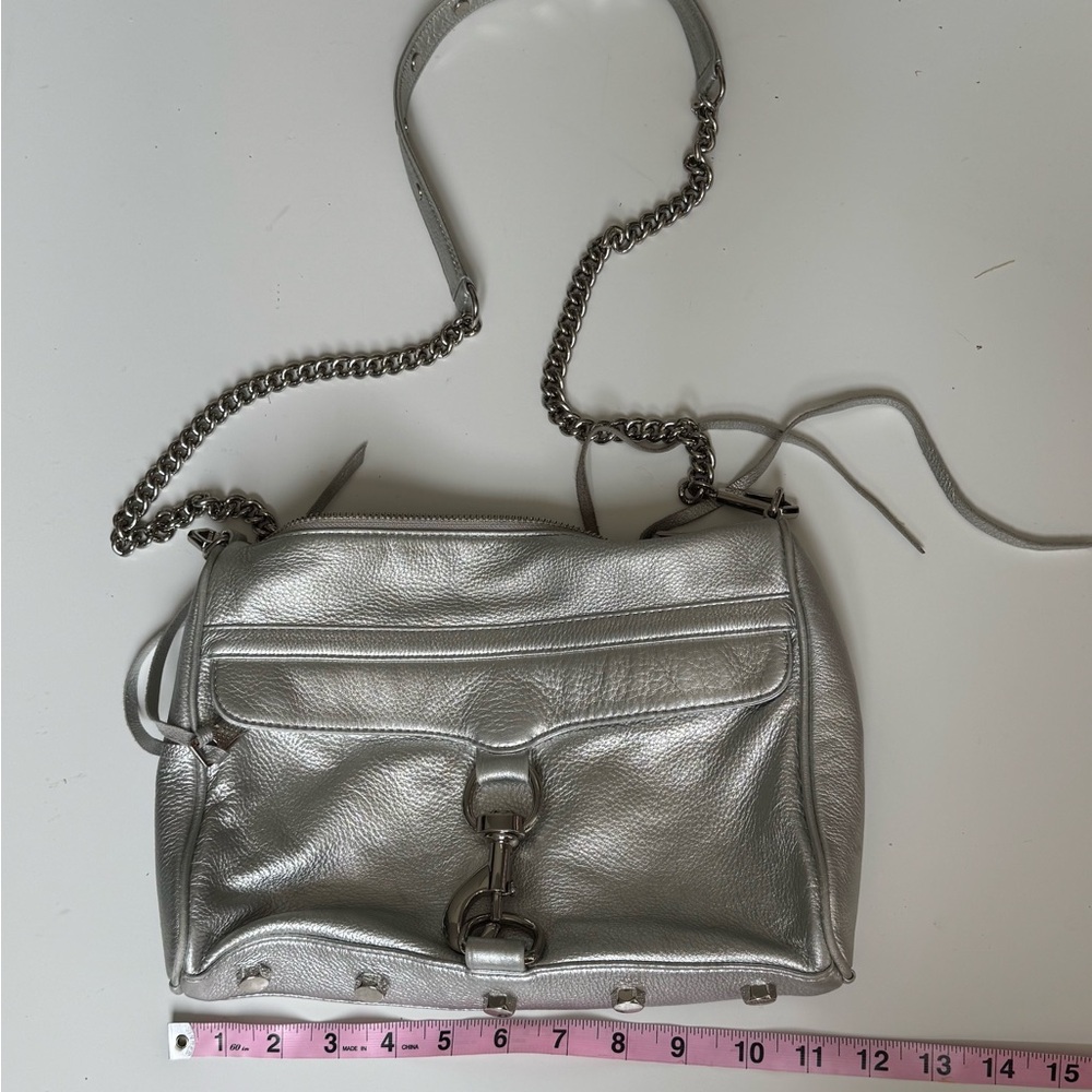 Rebecca Minkoff Metallic Silver Crossbody Purse